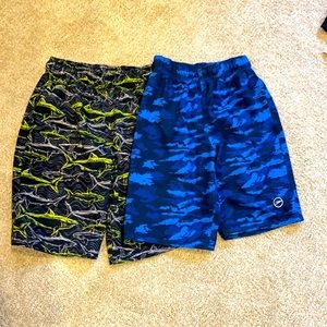 2 Speedo Comfort liner swim trunks sz M 10/12